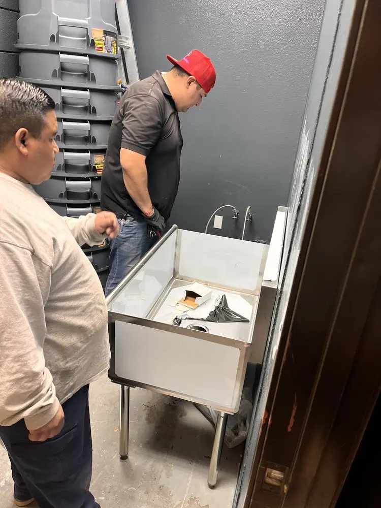 Commercial plumbing and sink installation in Pequabuck